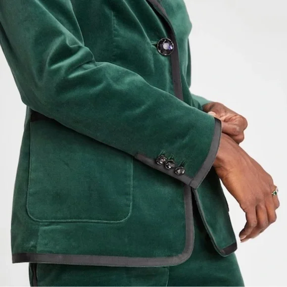 NWOT Kate Spade jewel button velvet jacket. - Picture 2 of 8